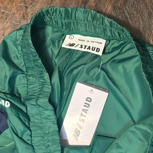 New Balance X Staud Bungee Track Pants Size Large Green Blue Oversized Baggy - Picture 6 of 16